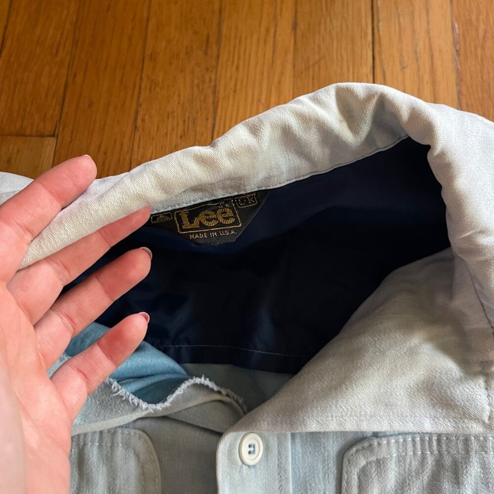 70s Vintage Lee Denim Safari Jacket - Picture 6 of 7